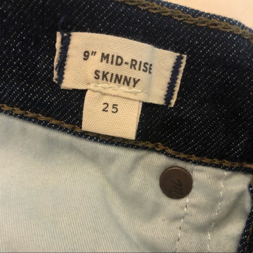 New- Madewell 9” Mid-rise Skinny Jeans, Size W25 - Picture 7 of 16